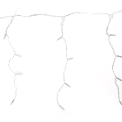 Lampki choinkowe sople przepływ na 3 baterie AA, Ciepłe 200LED 10M